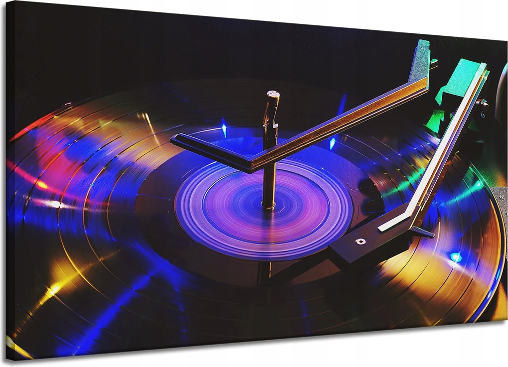 Vászonkép zene Lemezjátszó Led 120x70
