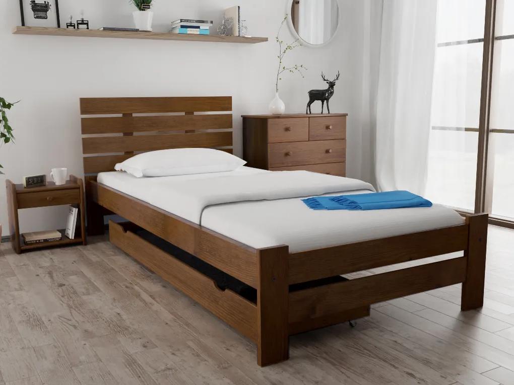 PARIS magasított ágy 80x200 cm, tölgyfa Ágyrács: Lamellás ágyrács, Matrac: Coco Maxi 19 cm matrac
