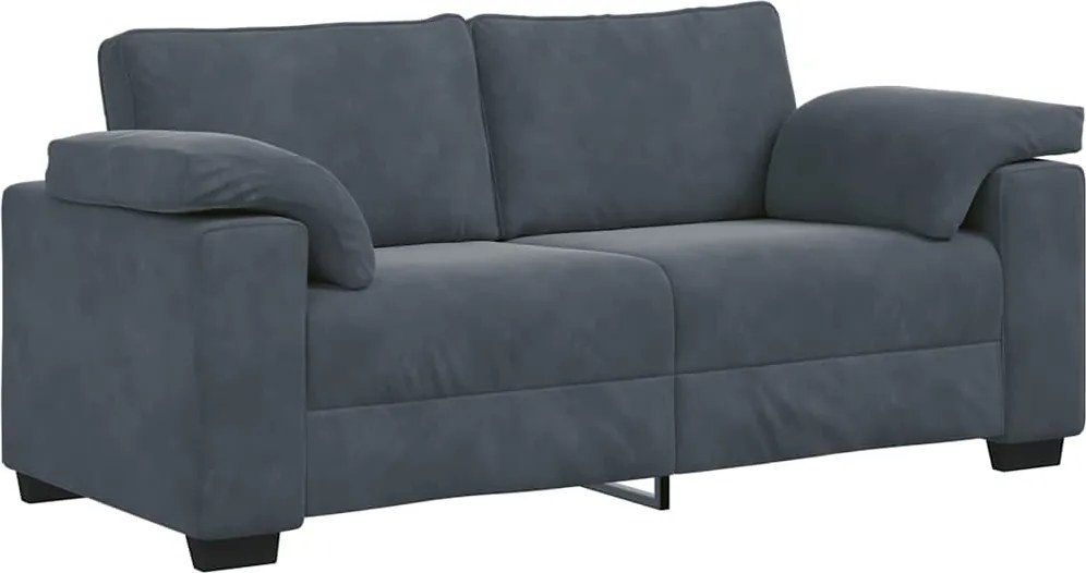 vidaXL sötétszürke bársony loveseat kanapé 180x77x82 cm