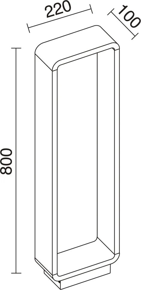 NOVOLUX 455B-L0110B-01 SIBILA Modern Kültéri Állólámpa Fehér LED IP54