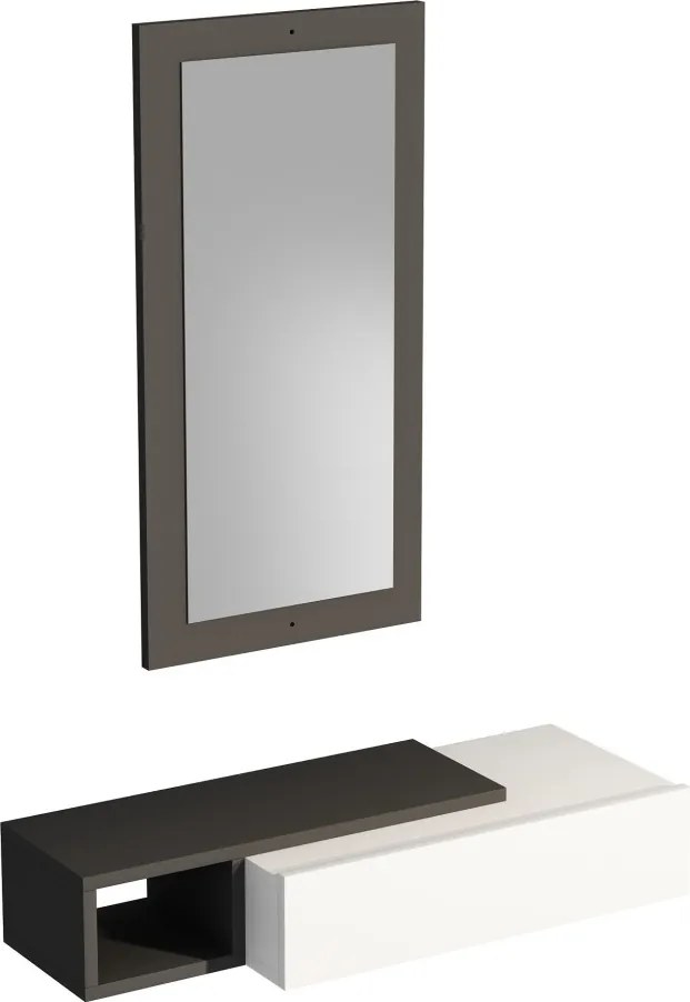 Vien komód, antracit-fehér, 82 cm