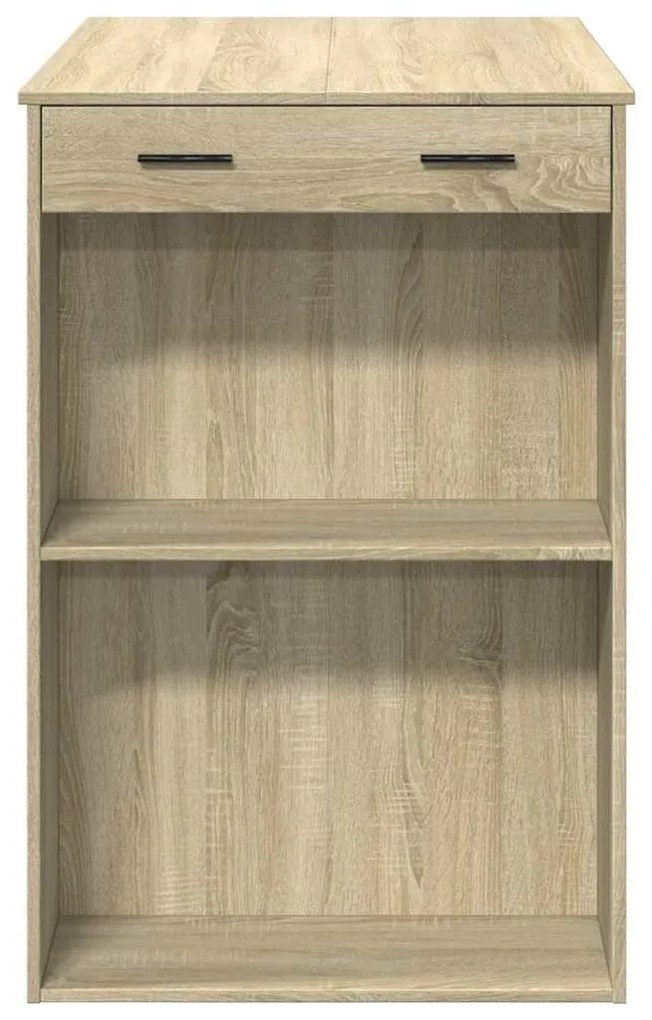 sonoma tölgy színű szerelt fa bárasztal 102 x 70 x 103,5 cm