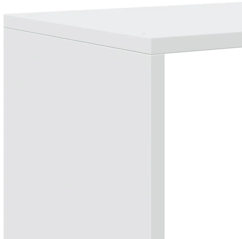 3 szintes fehér szerelt fa térelválasztó könyvespolc 99x29x99cm