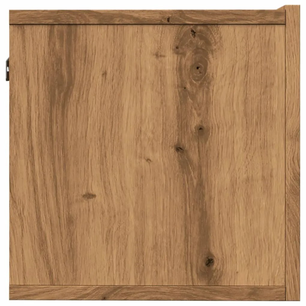 2 db kézműves tölgy falra szerelhető TV-szekrény 100x30x30 cm