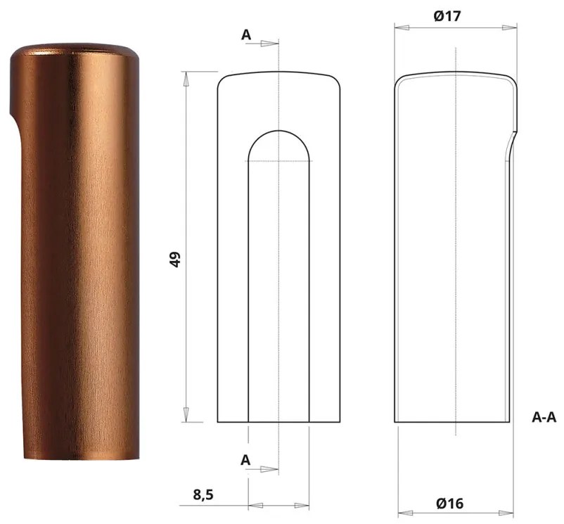 Otlav pánttakaró 3D 16 Bronz (F4)ALU