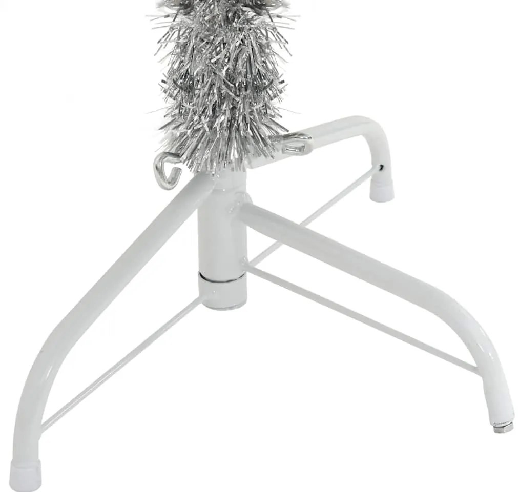 Mesterséges, előre világított karácsonyi fa Ezüst 180 cm PET