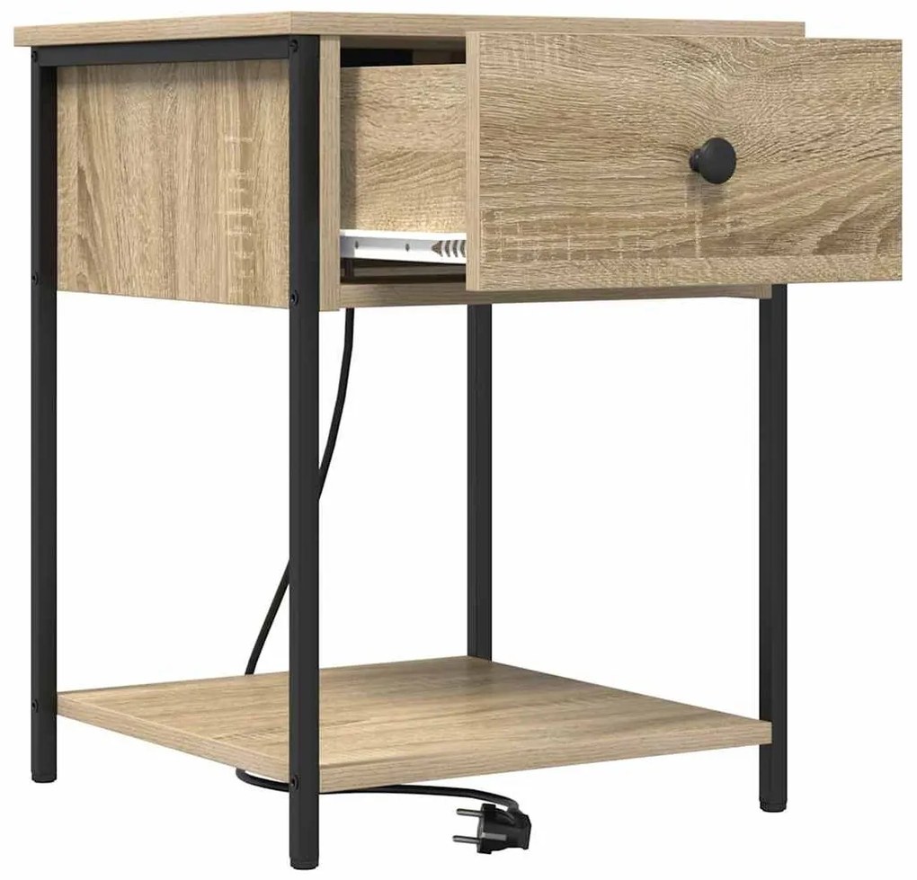 Éjjeliszekrény 2 pcs sonoma tölgy 42 x 41 x 56 cm Faanyag