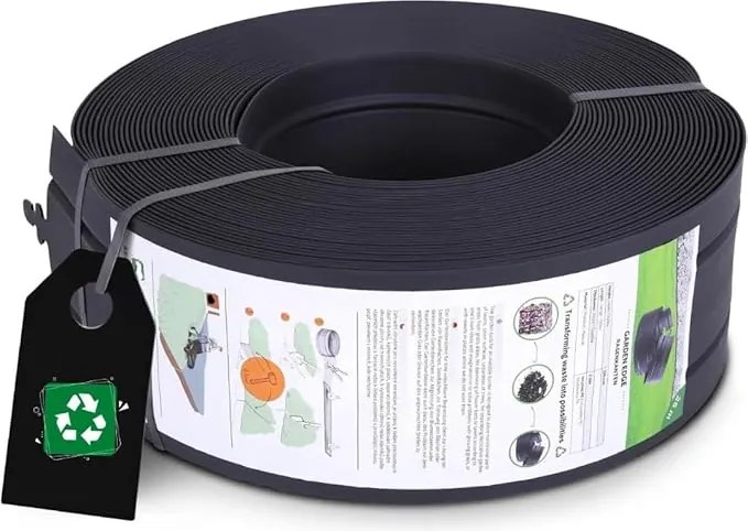 Gyepszegély 12m x 12cm x 2mm UV-álló újrahasznosított