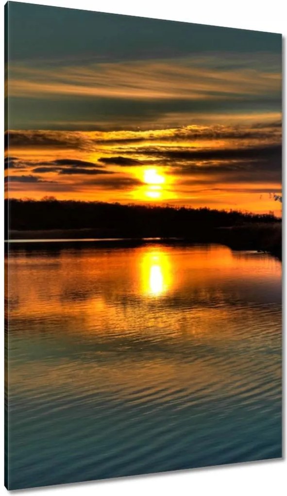 Vászonkép 80x120 Nyugat a nyugodt víz felett