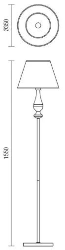 Redo 02-714 - Állólámpa FABIOLA 1xE27/42W/230V
