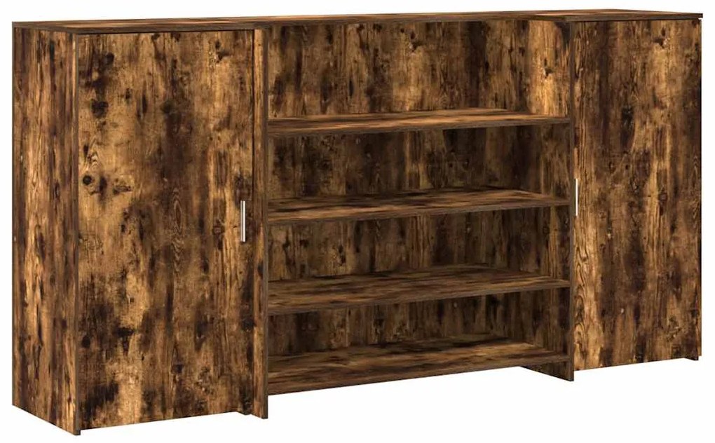 recepciós pult füstös tölgy 200x50x103,5 cm szerelt fa