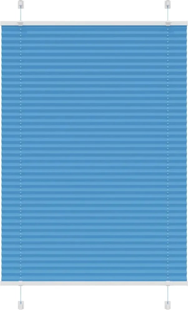 vidaXL pliszírozott redőny kék 100x100 cm szövetszélesség 99,4 cm