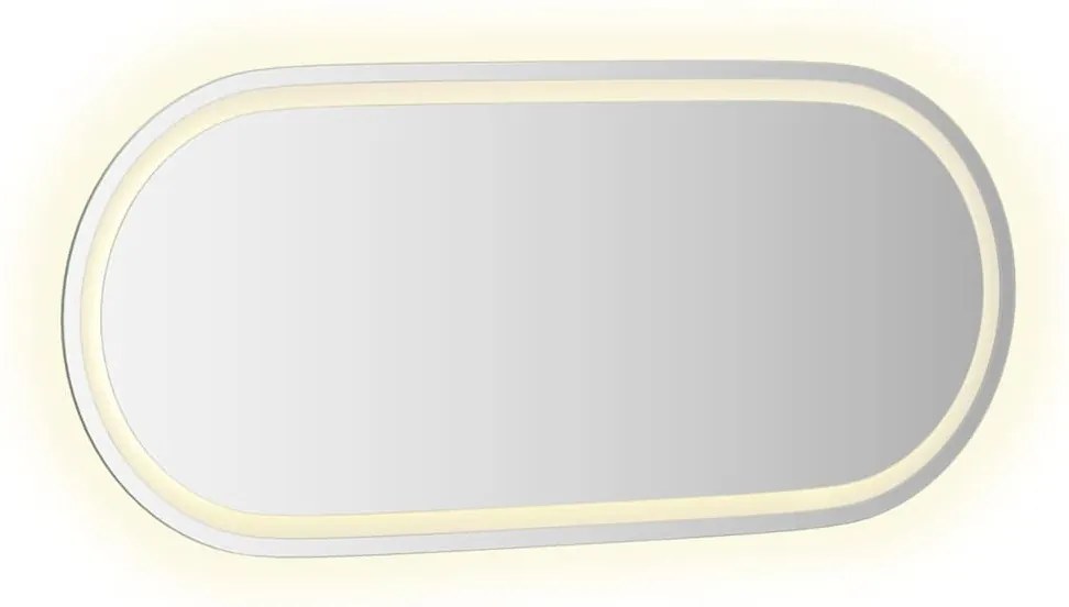 ovális LED-es fürdőszobai tükör 100 x 45 cm