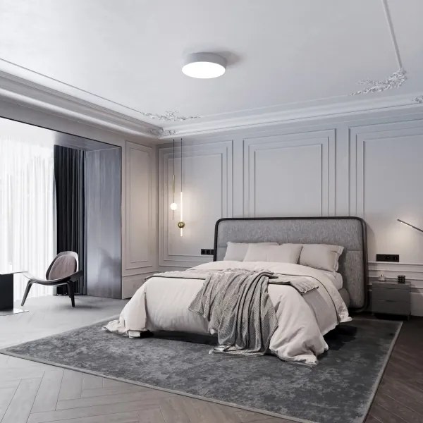 LED mennyezeti lámpa CLEO LED/24W/230V 4000K, 30 cm átm., szürke