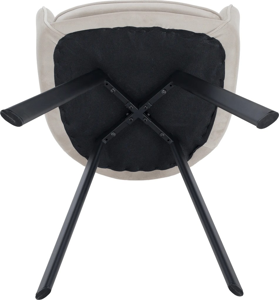 Design fotel, bézses szürke Velvet szövet, AURIL