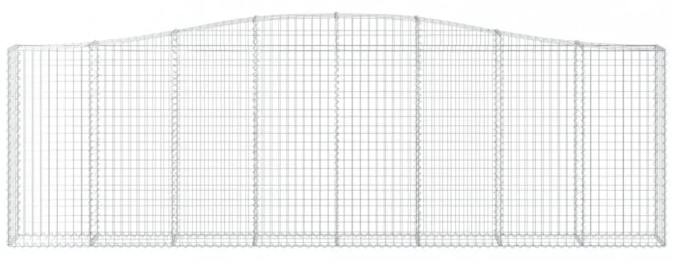 8 db íves horganyzott vas gabion kosár 400x30x120/140 cm