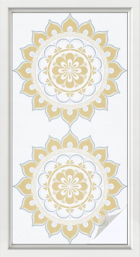 Ablakfólia öntapadós adatvédelem virágos mandala 50x100