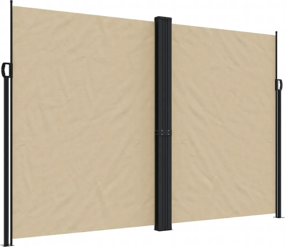 vidaXL bézs behúzható oldalsó napellenző 220 x 1200 cm