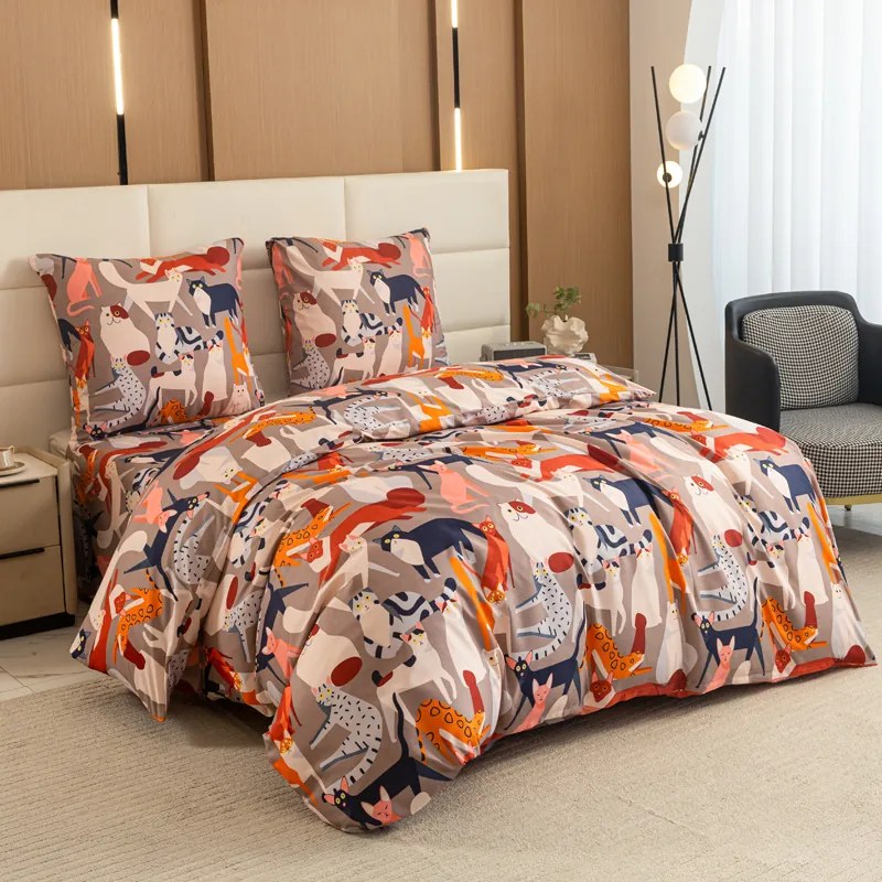 Mikroszálas ágyneműhuzat CATMOSPHERE színes Ágyneműhuzat mérete: 2 db 70 x 90 cm | 200 x 220 cm