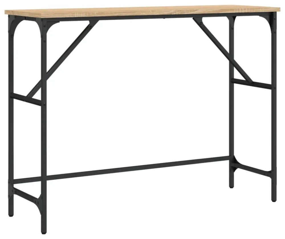 sonoma tölgy színű szerelt fa dohányzóasztal 100x32x75 cm