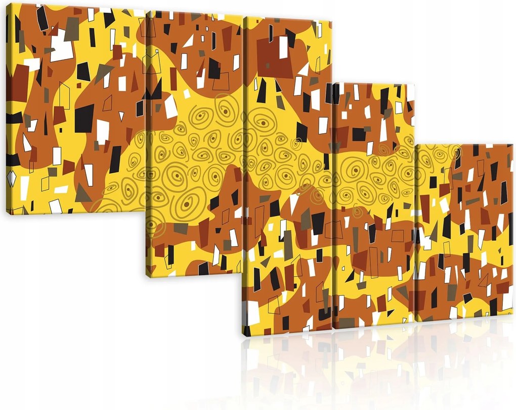 Vászonkép 170x100 Absztrakt modern dekoratív arany minták spirálok geometria