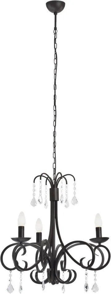 ARGON 6272 DIADEMA Kristály Csillár Fekete E14 IP20