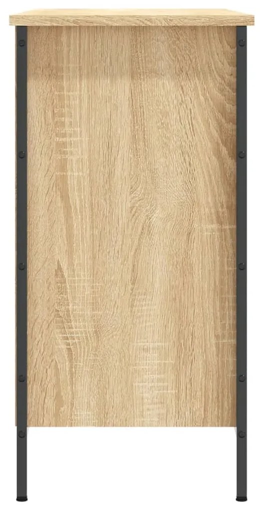 sonoma tölgy színű szerelt fa cipőszekrény 100x35x70 cm