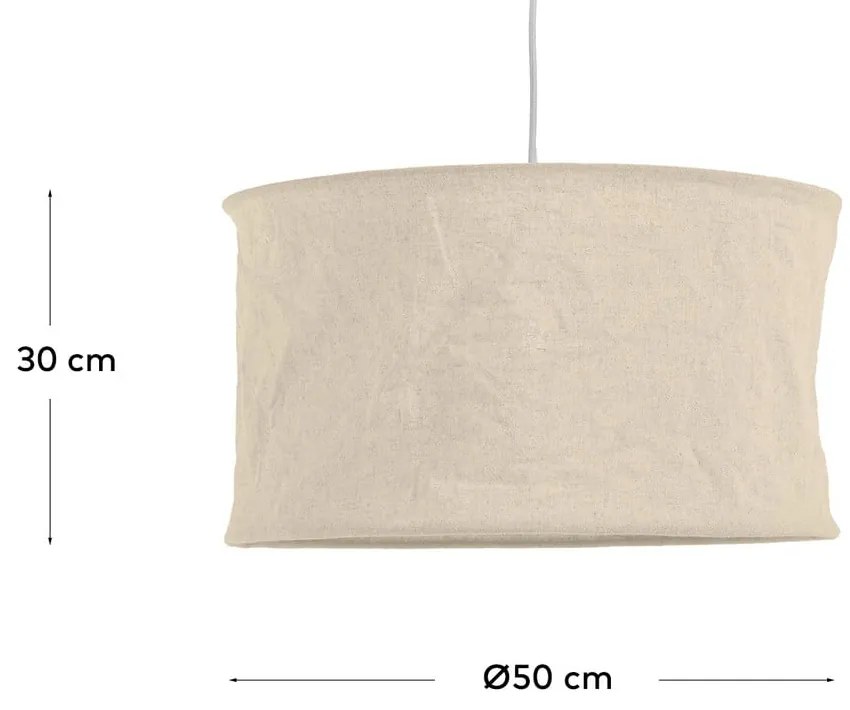 Bézs textil lámpabúra ø 50 cm Mariela – Kave Home