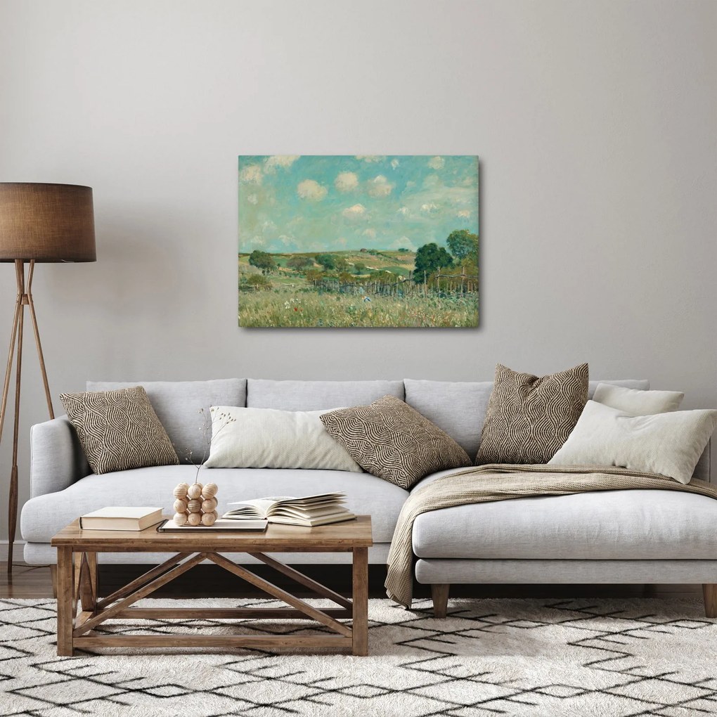 Kép - Alfred Sisley, Meadow, reprodukciók (70x50 cm)