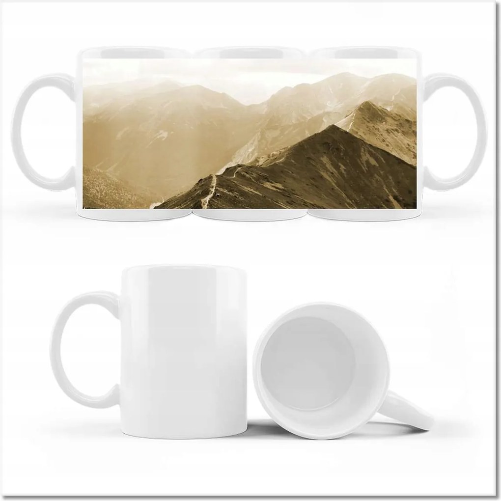 Bögre fényképpel Tátra Lengyel hegyek Kilátás