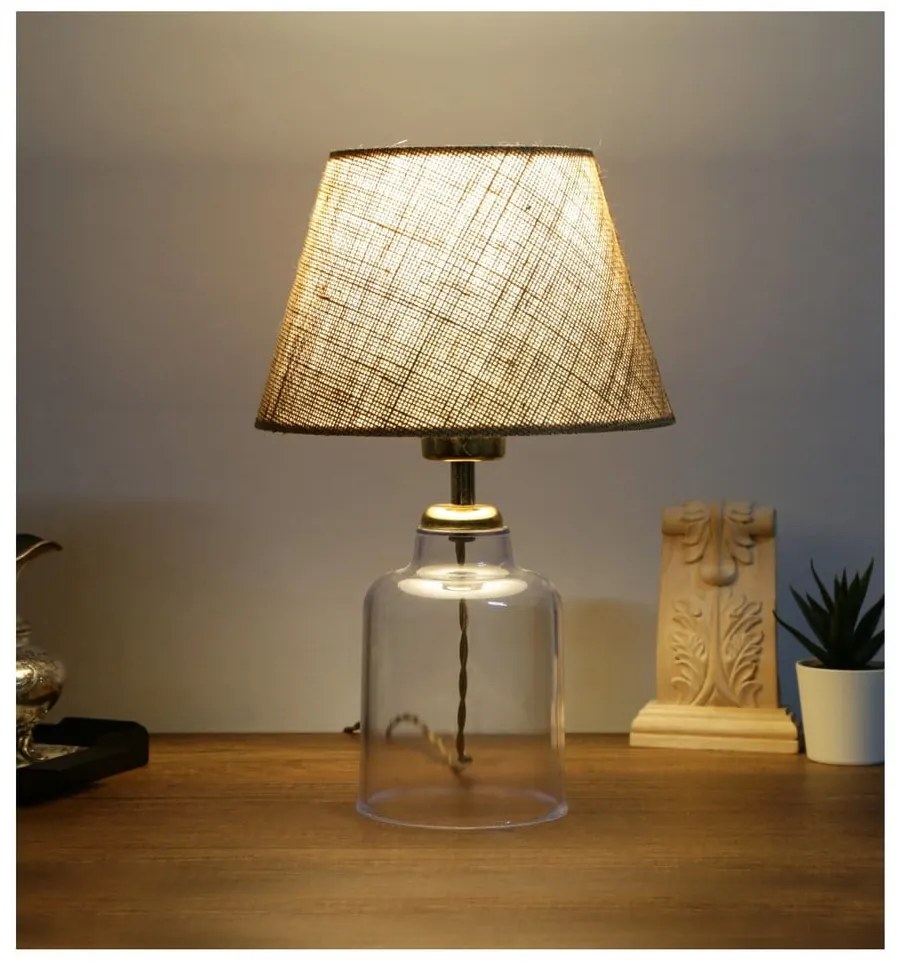 Asztali lámpa textil búrával (magasság 30 cm) Baran – Opviq lights