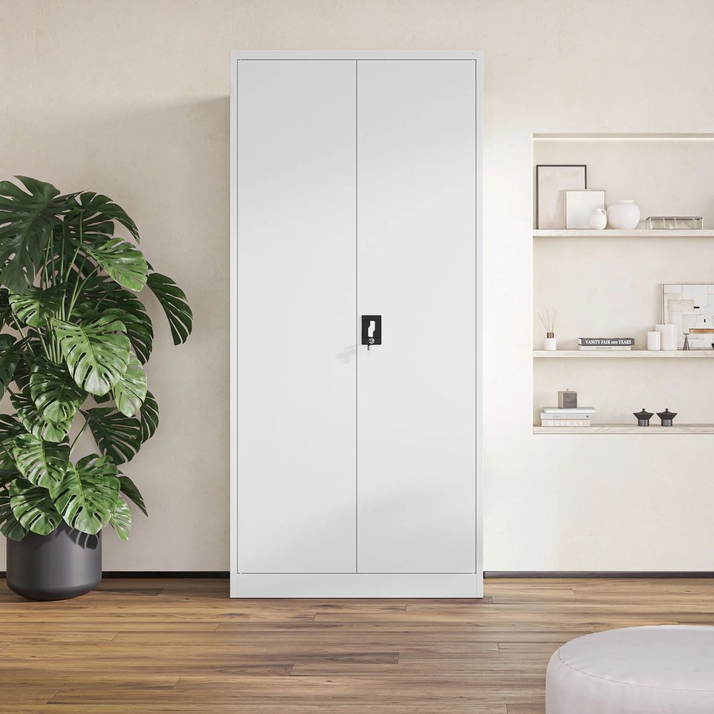 Fém iratszekrény JAN H, 900 x 1950 x 400 mm, szürke