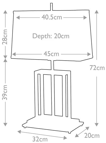 Elstead ATLAS-TL - Asztali lámpa ATLAS 1xE27/60W/230V