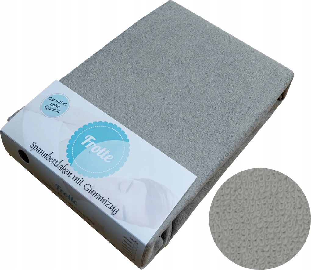 Frottír Lepedő Vastag Gumis 80x160 Frottír Acél