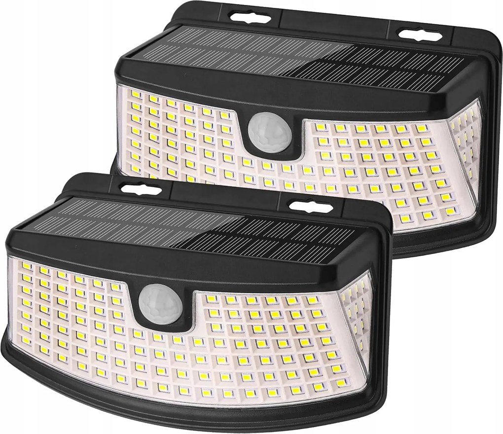 Kültéri napelemes lámpák mozgásérzékelővel 120 Led 270° IP65 2 db