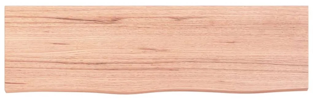 világosbarna kezelt tömör tölgyfa fali polc 100x30x2 cm