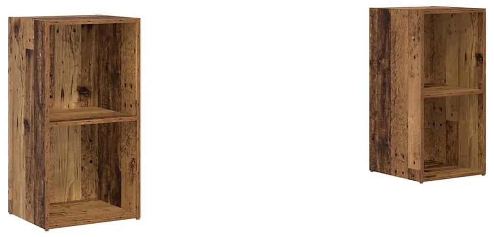 TV szekrény garnitúra 2 pcs Régi fa 72 x 35 x 36.5 cm Faanyag