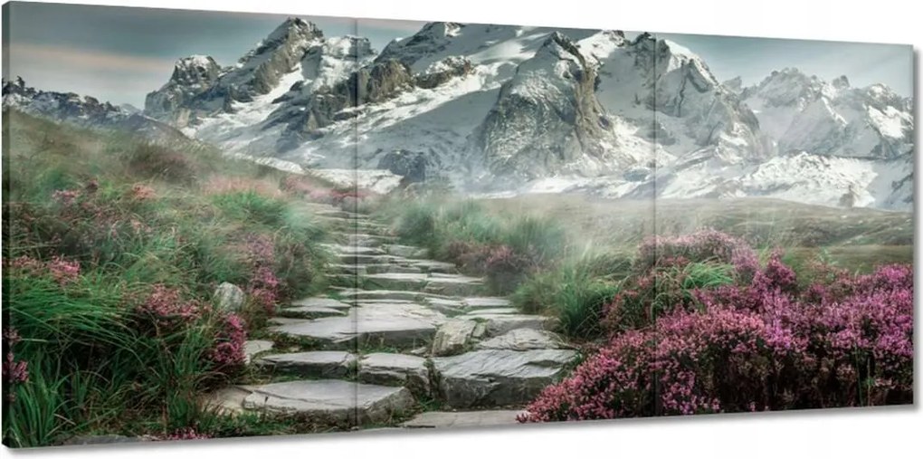 Vászonkép 150x70 Hegyi kilátás Tájkép Köd