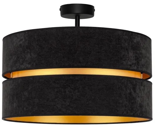 Duolla - Felületre szerelhető csillár DUO 1xE27/15W/230V átm. 40 cm fekete/arany