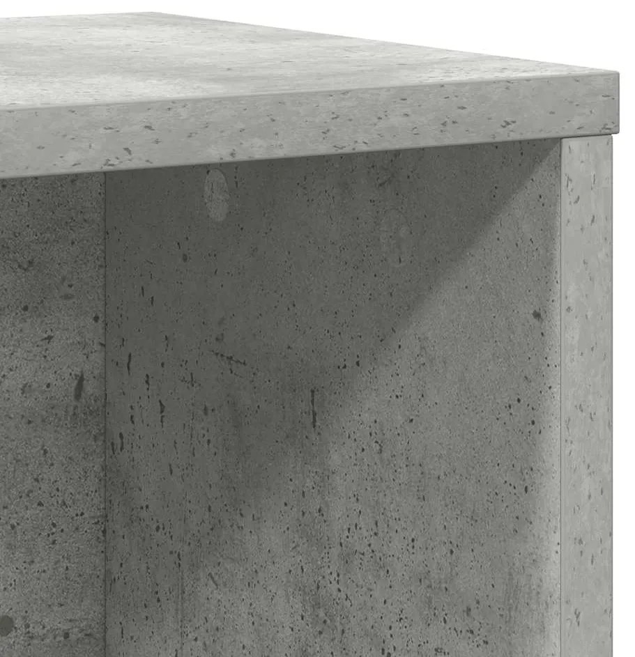 betonszürke szerelt fa könyvespolc 60x24x76,5 cm