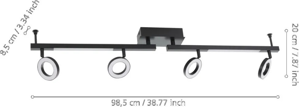 Eglo CARDILLIO 2 900516 Spotlámpa 6x3,3W/LED 3000K 1600LM, 720LM IP20