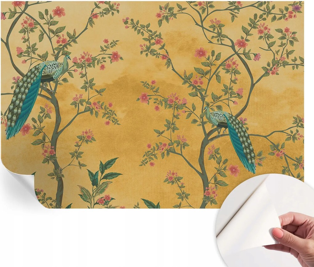 Öntapadós fotótapéta Nappali és Hálószoba Páva fák 152x104