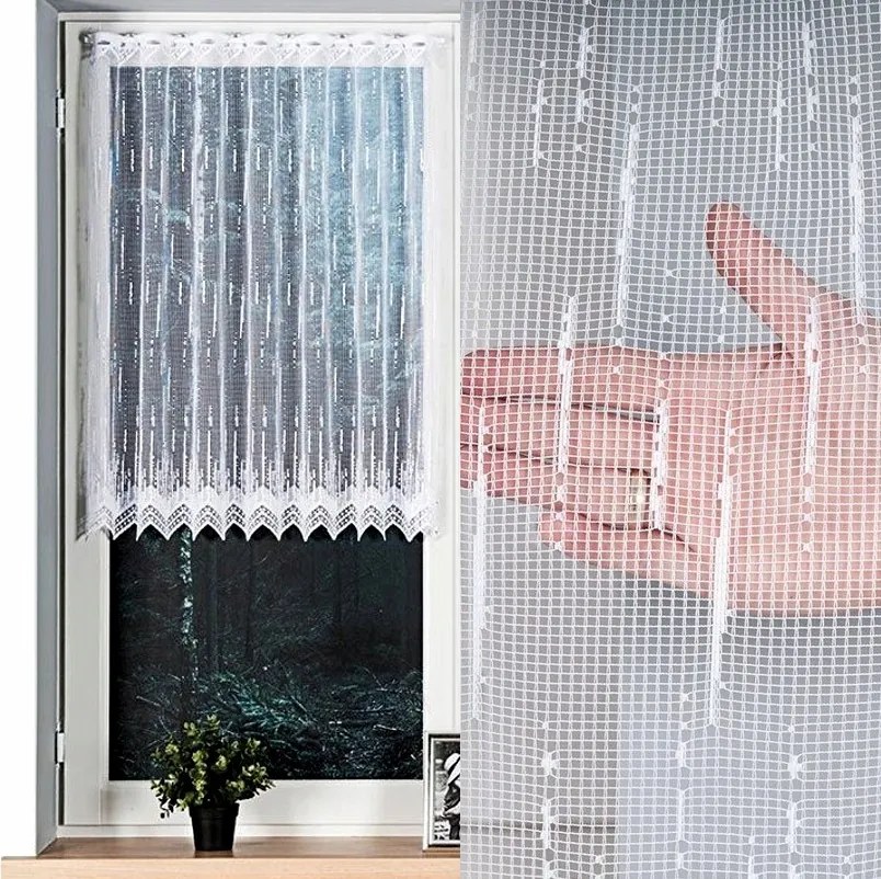 Irigy Hónaljmirigy jacquard mintás 000146, magasság 90cm fehér színben (méterenként)