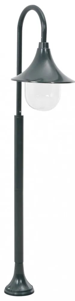 sötétzöld alumínium kerti állólámpa, E27, 120 cm