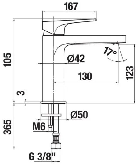 JIKA H3111X10041101 - CUBITO mosdócsap 10,5 cm, fényes króm