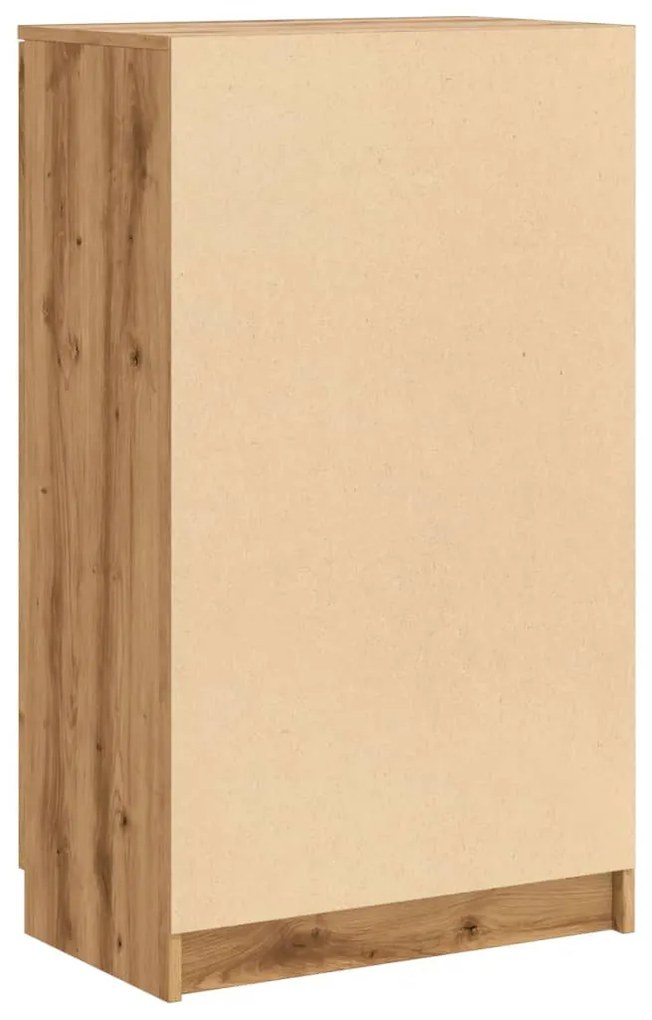 kézműves tölgy színű szerelt fa cipőszekrény 59 x 35 x 100,5 cm