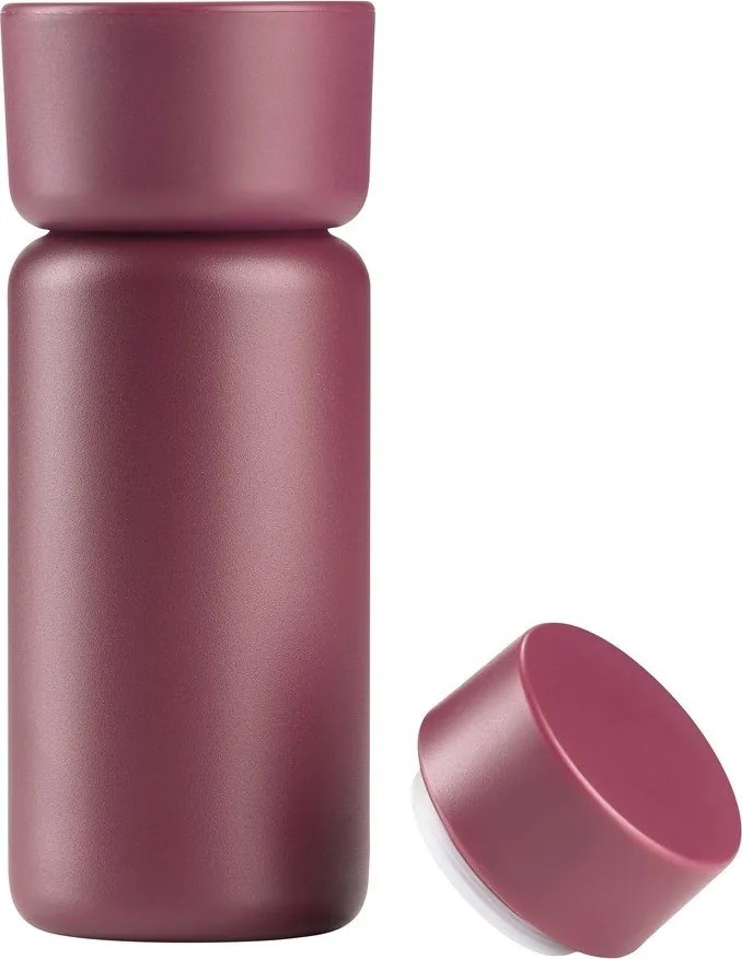 Borvörös rozsdamentes acél termobögre 400 ml Singles – Zone