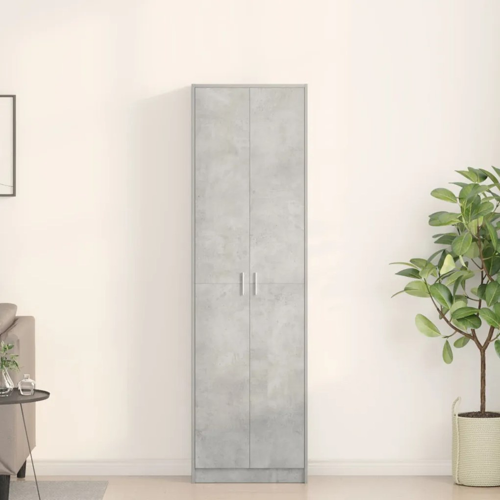 szekrény beton szürke 55x25x189 cm mérnökelt fa