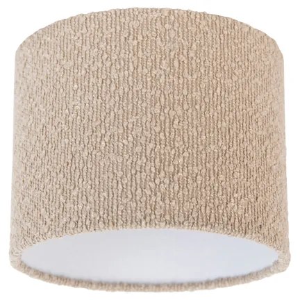 Szövet lámpaernyő bézs színben, teddy anyaggal 18/18/14