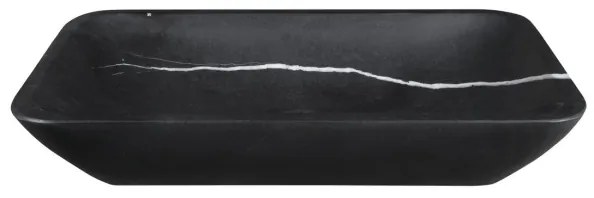 Sapho - Ráültethető mosdó BLOK 60x35 cm kő/matt fekete